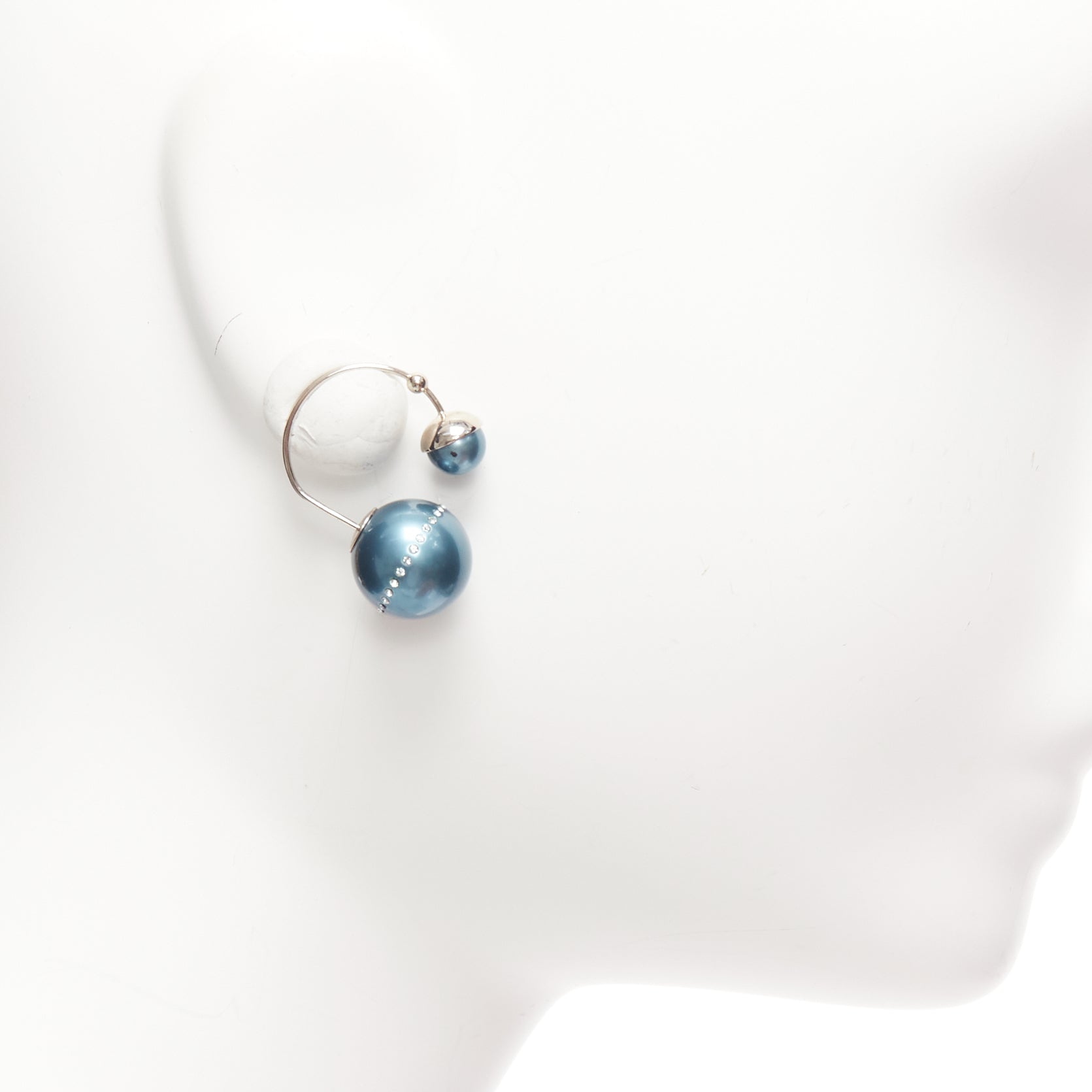 Dior Blue Pearl Earrings - 4