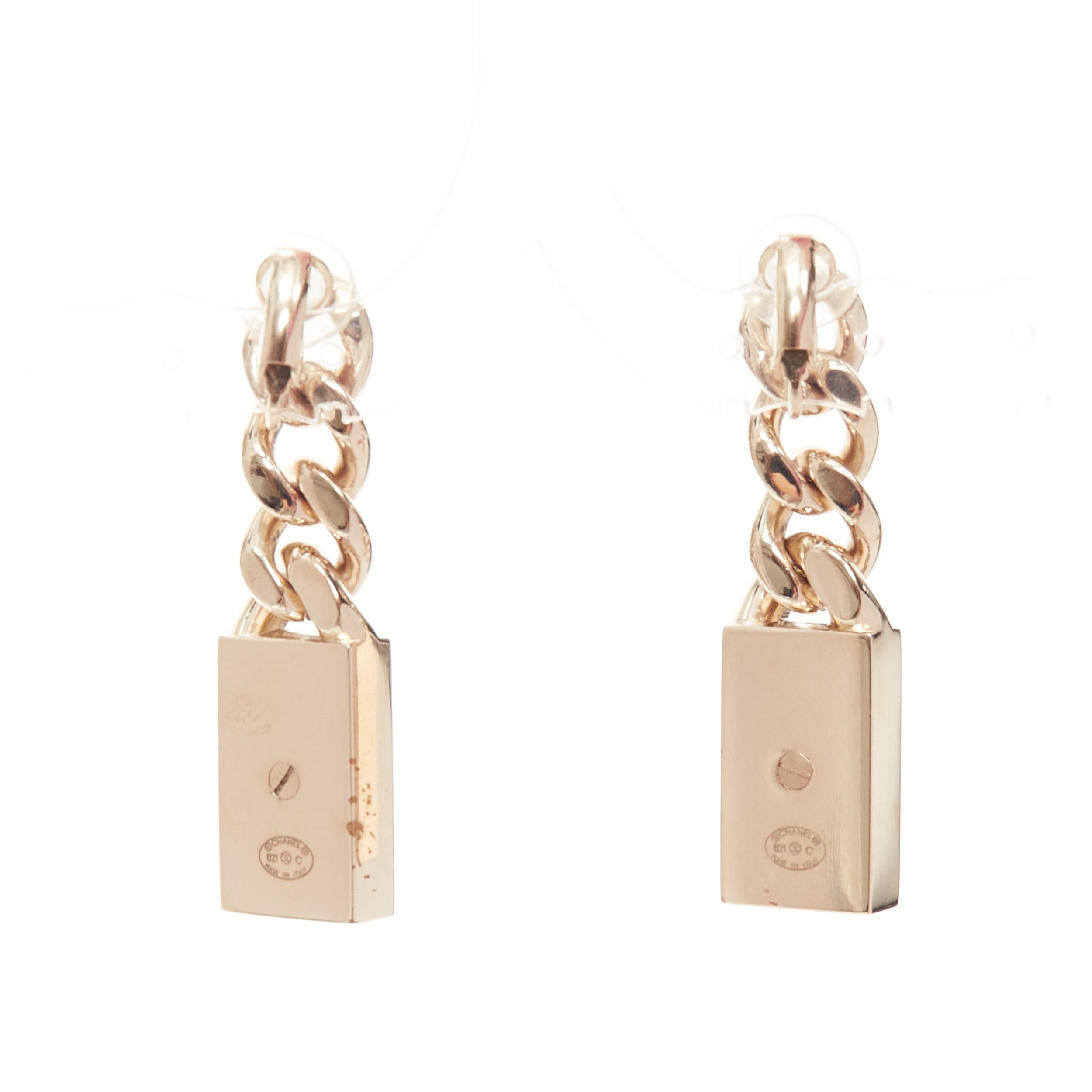 Chanel Pave Chain Earrings - Image 6