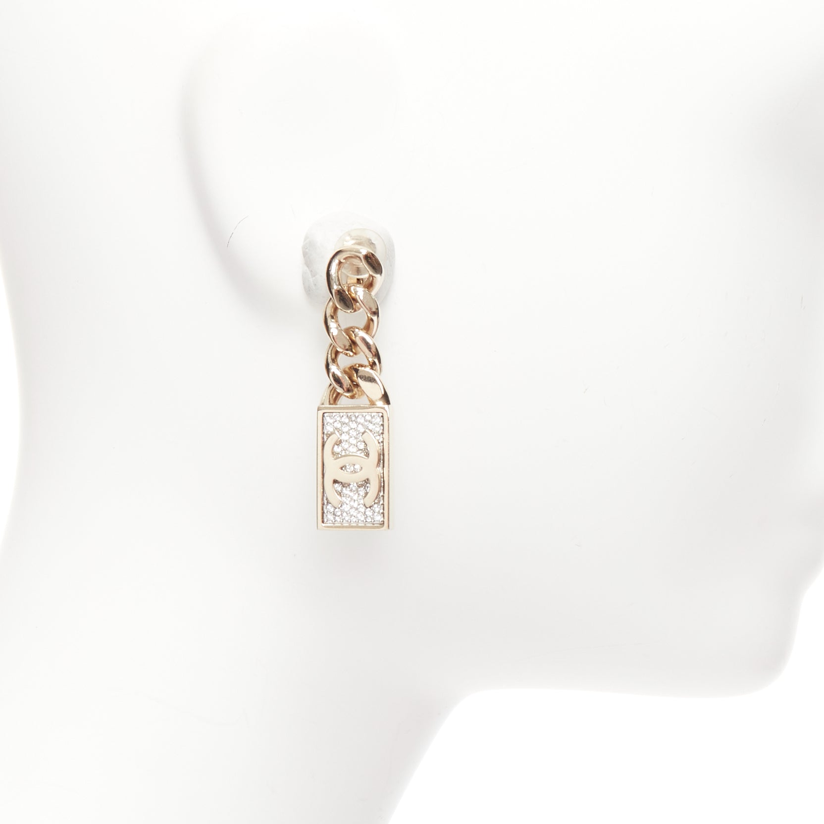 Chanel Pave Chain Earrings - 4