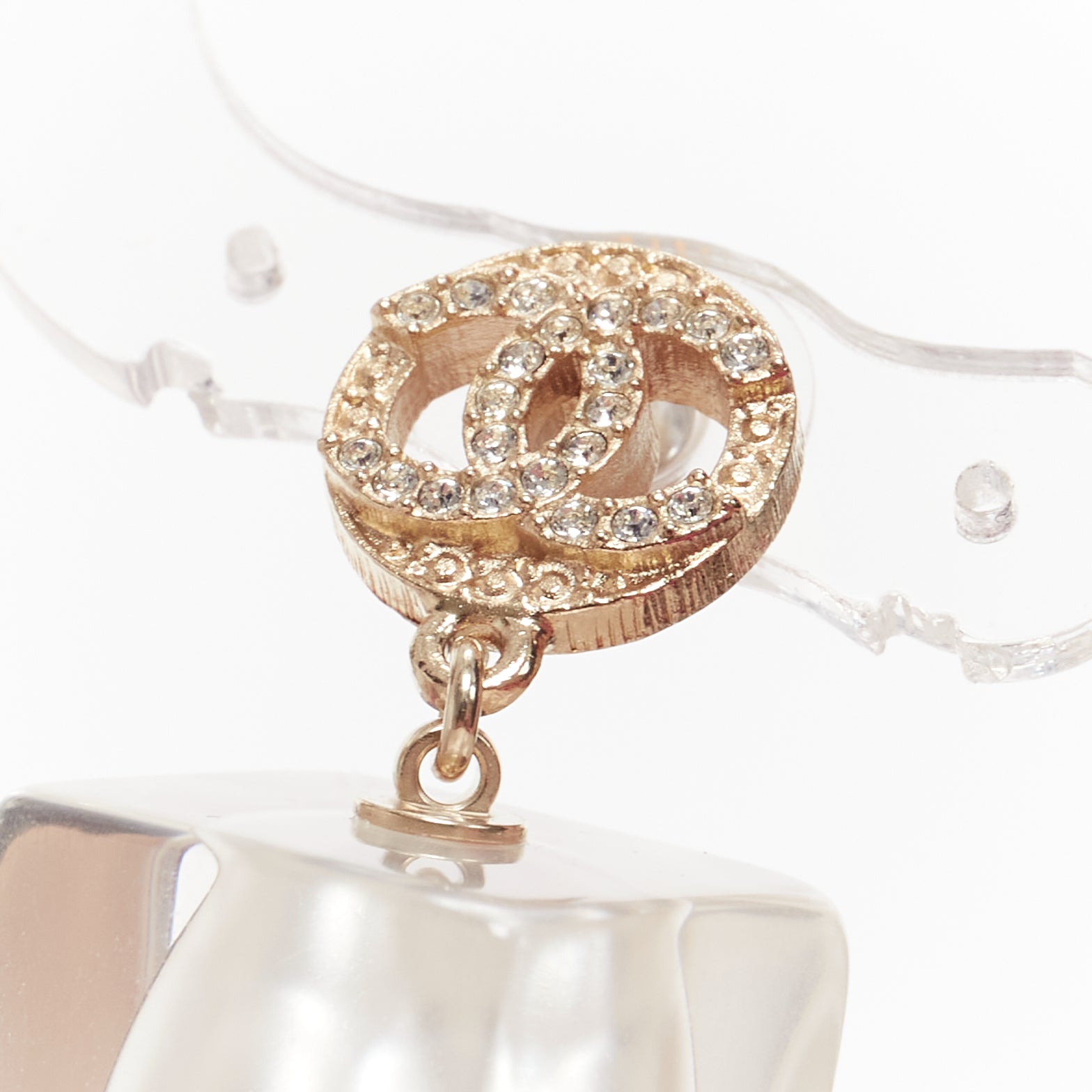 Chanel Encased Pearl Earrings - Detail 1