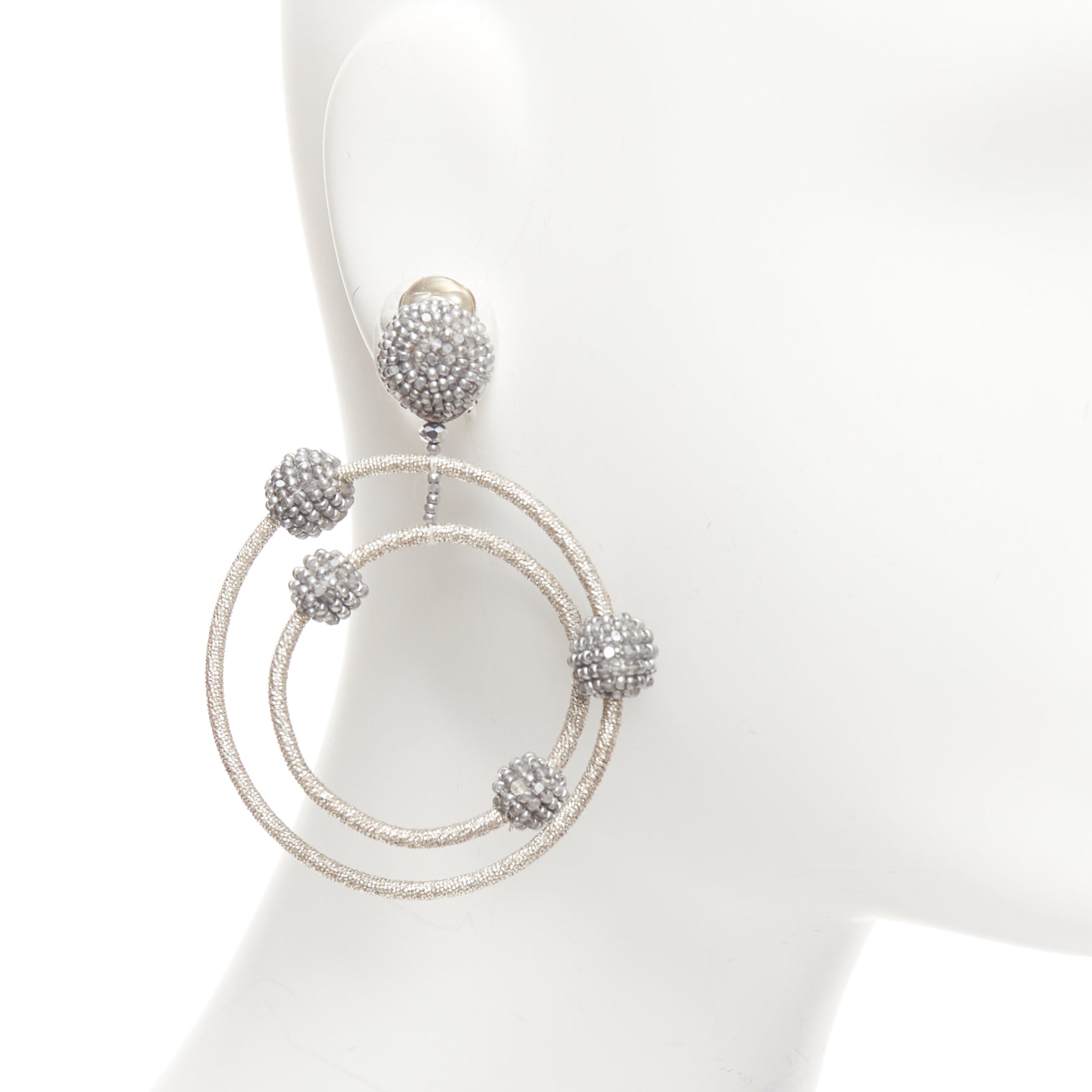 Oscar De La Renta Orbital Hoop Earrings - Back view