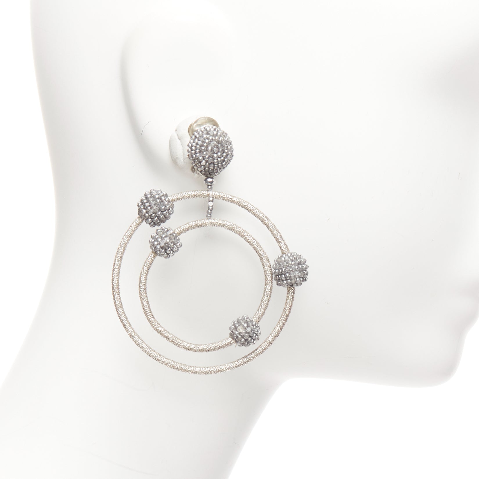 Oscar De La Renta Orbital Hoop Earrings - 4