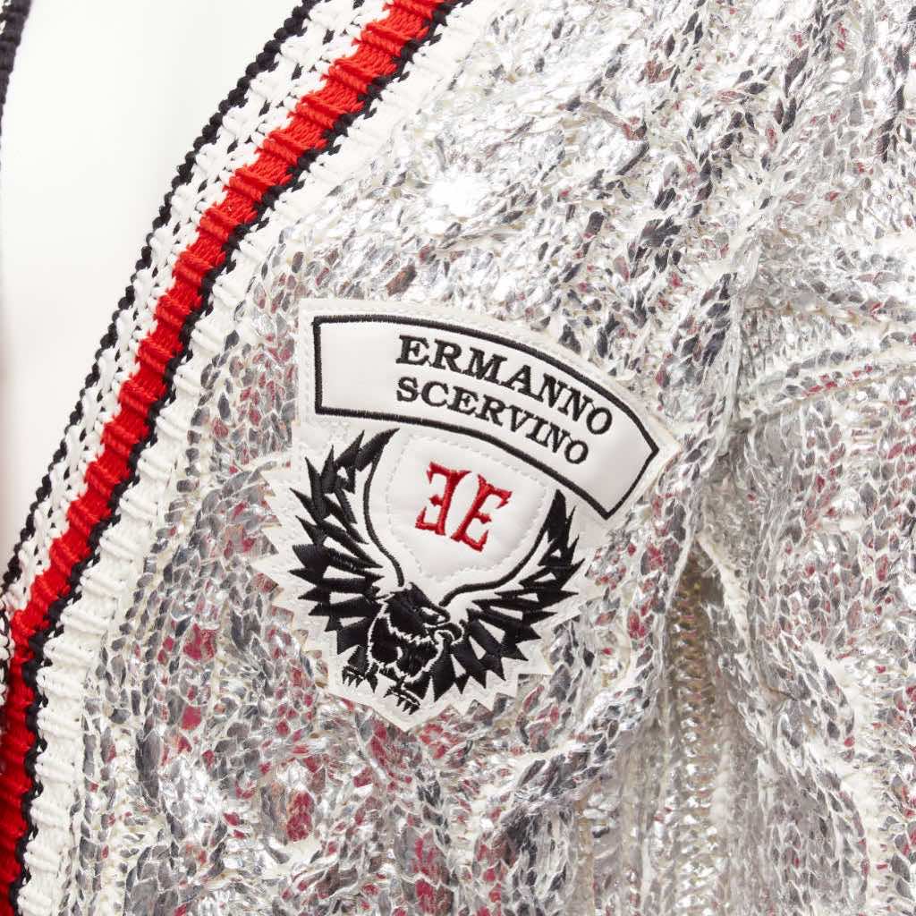 Ermanno Scervino Silver Foil Cardigan - Back view