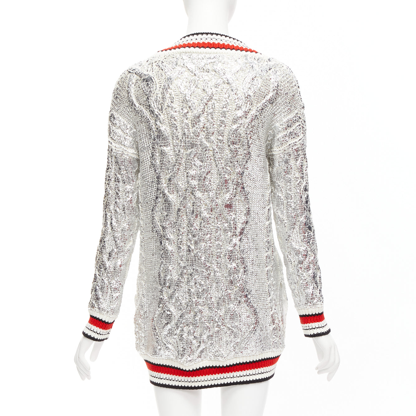 Ermanno Scervino Silver Foil Cardigan - Detail 1