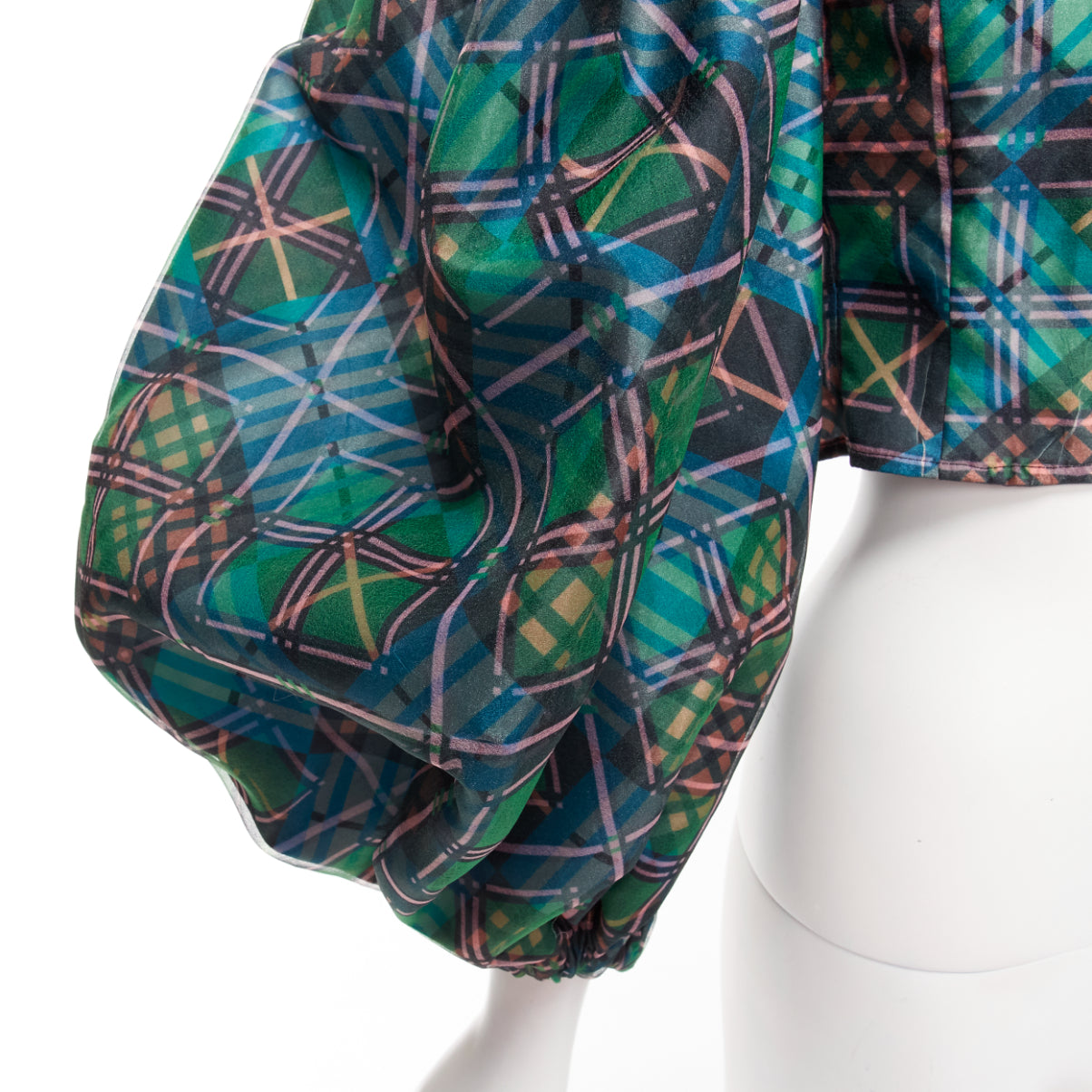 Chopova Lowena Plaid Puff Shirt - Image 10