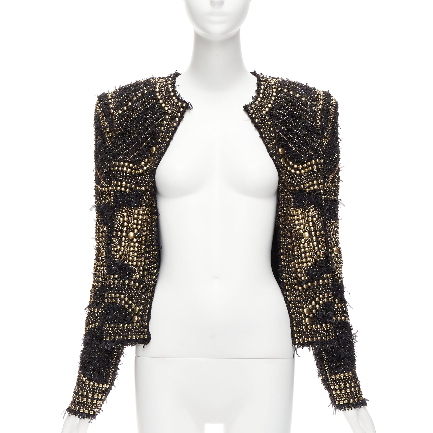 Balmain Gold Tweed Jacket - Image 6