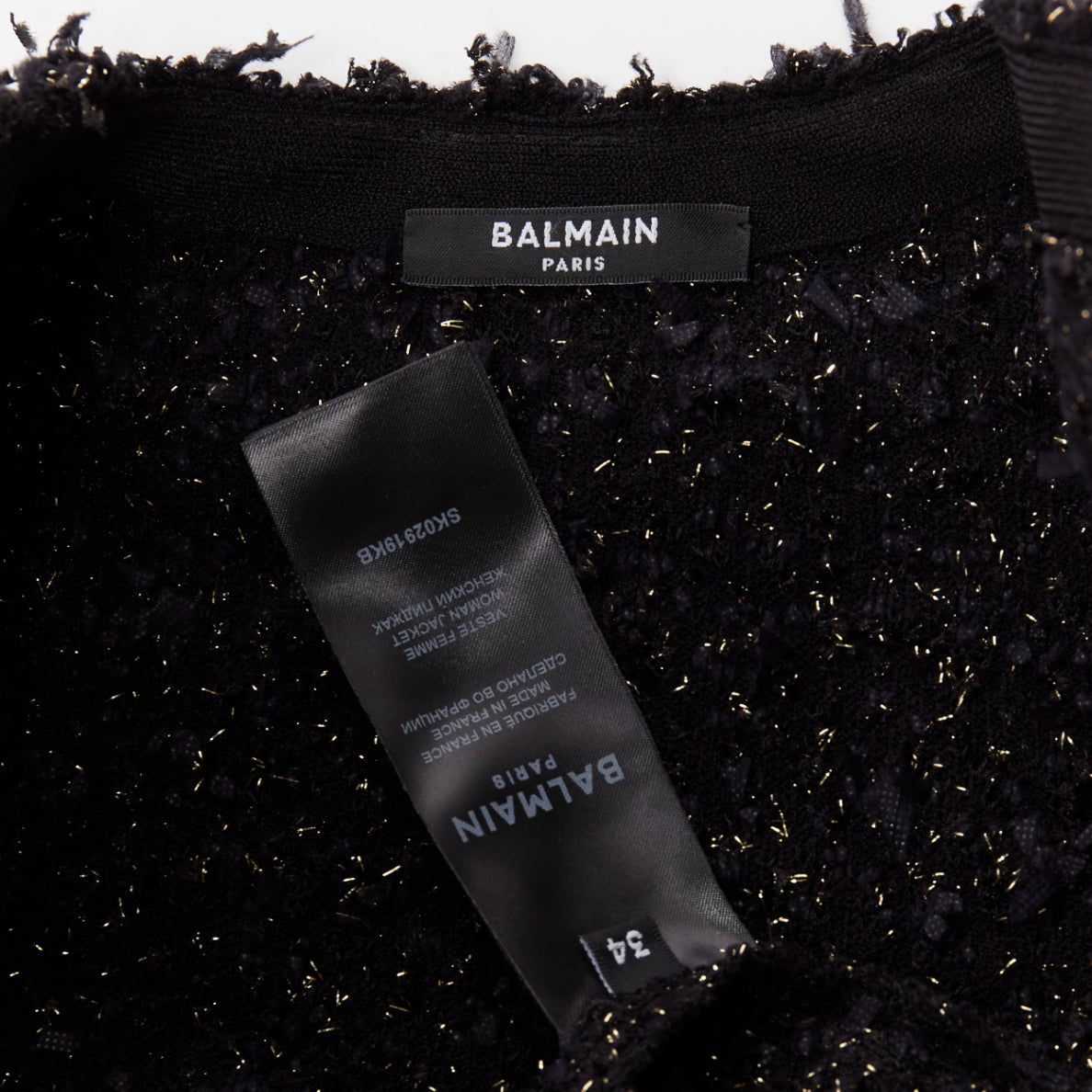 Balmain Gold Tweed Jacket - Image 11