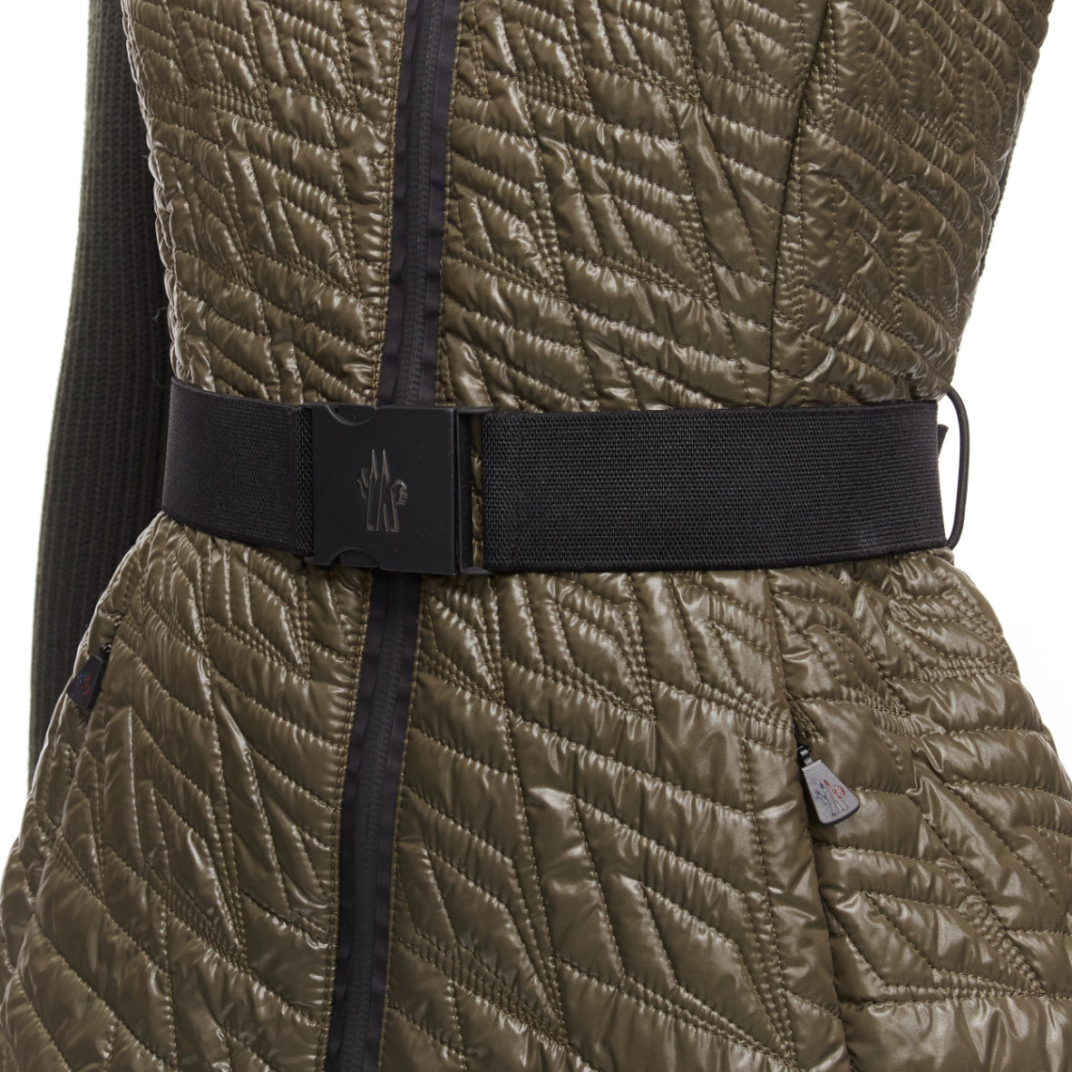 Moncler Green Quilted Puffer Jacket - Back view