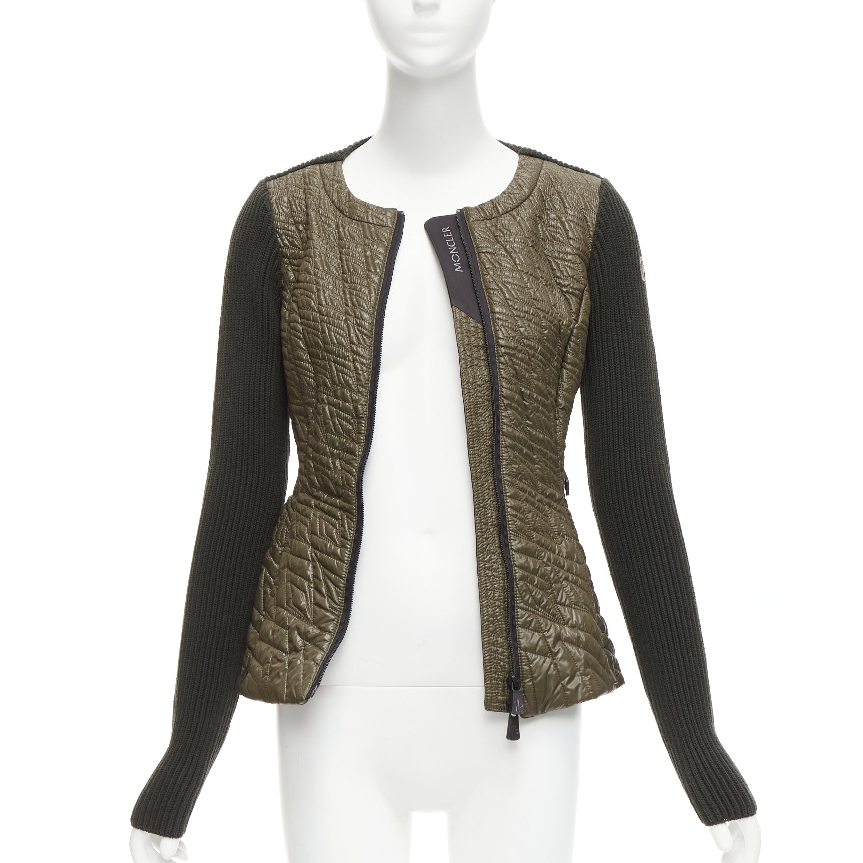 Moncler Green Quilted Puffer Jacket - Image 6