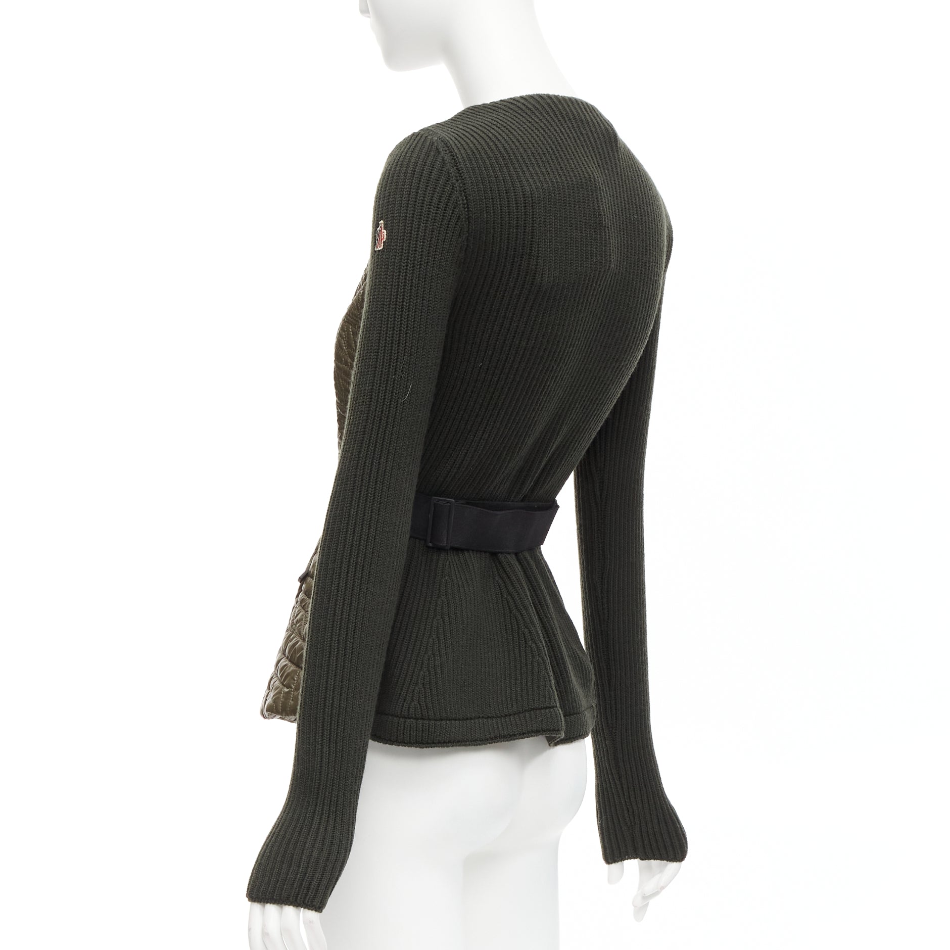 Moncler Green Quilted Puffer Jacket - Detail 2