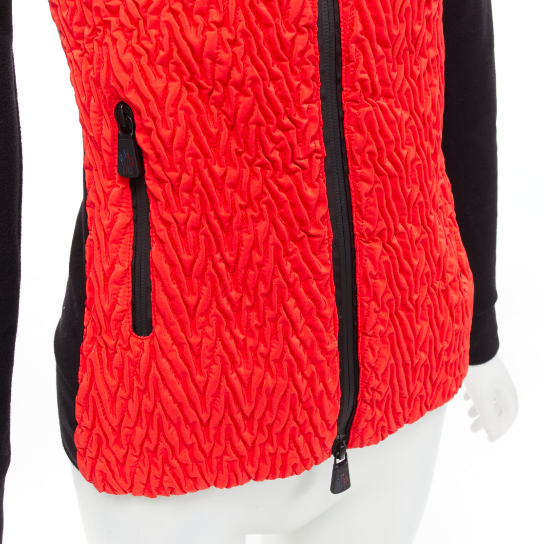 Moncler Red Chevron Fitted Jacket - Image 10