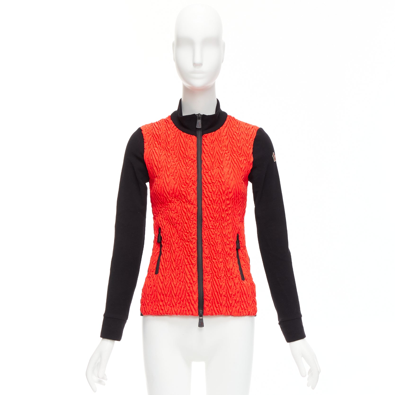 Moncler Red Chevron Fitted Jacket - Image 12