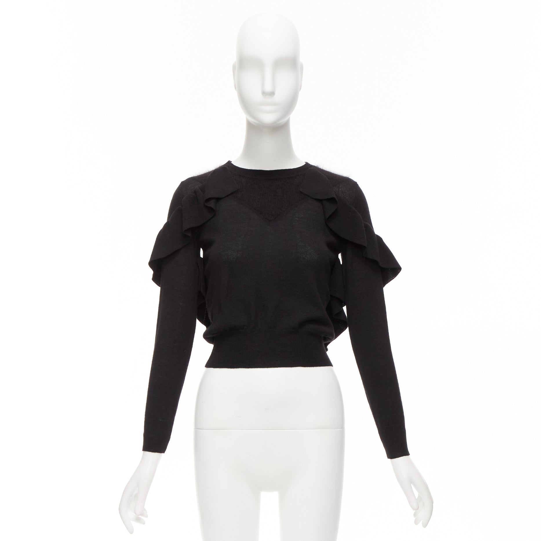 Viktor & Rolf Ruffle Crop Sweater - Back view