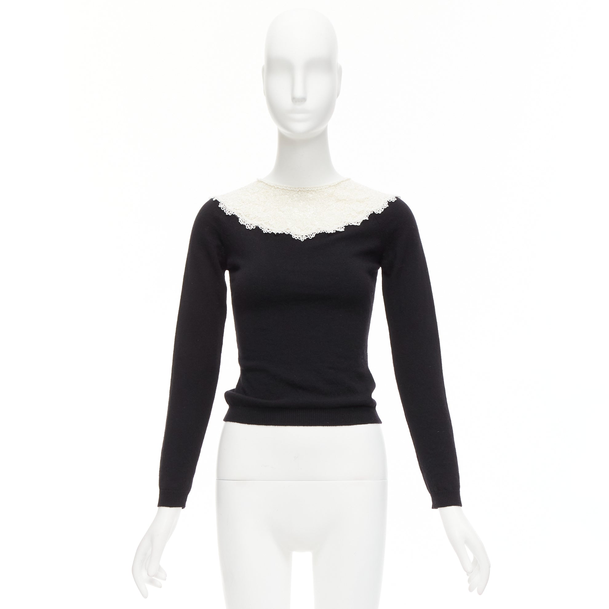 Valentino Garavani Beaded Lace Sweater - Back view