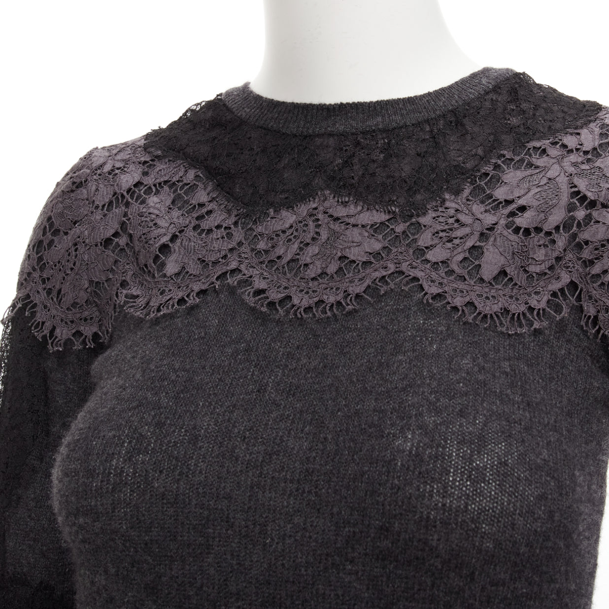 Valentino Garavani Lace Crew Sweater - Back view