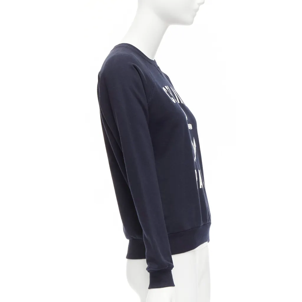 Celine Anchor Logo Sweatshirt Navy Cotton Fair - Model View
