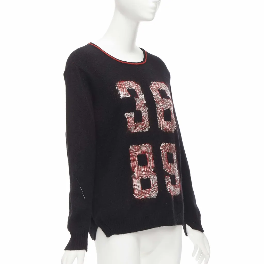 Ermanno Scervino Mohair Red Sweater Black Cashmere Never worn - Inside View