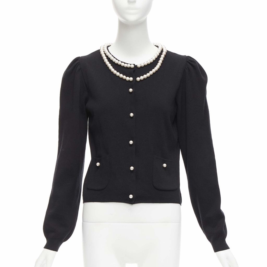 Moschino Pearl Collar Cardigan