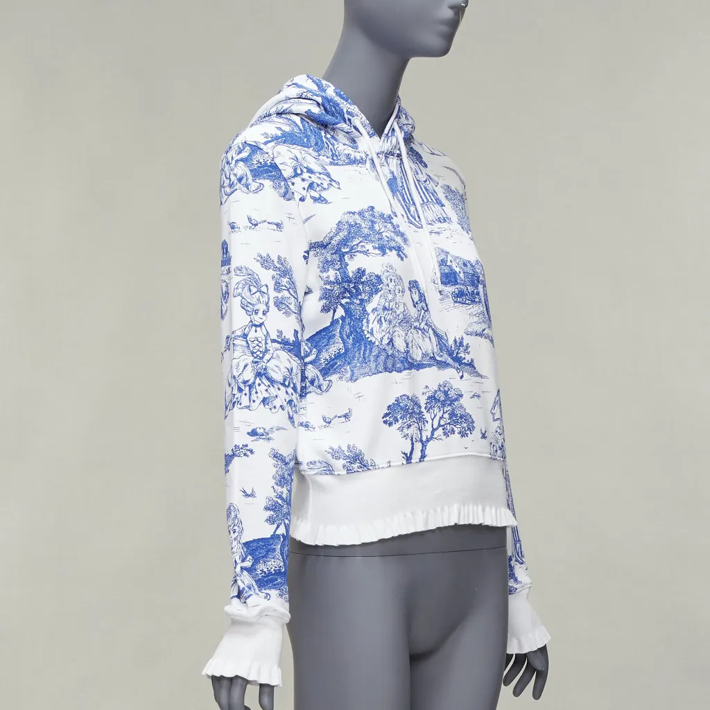 Moschino Toile Frill Hoodie White Cotton Never worn - Inside View