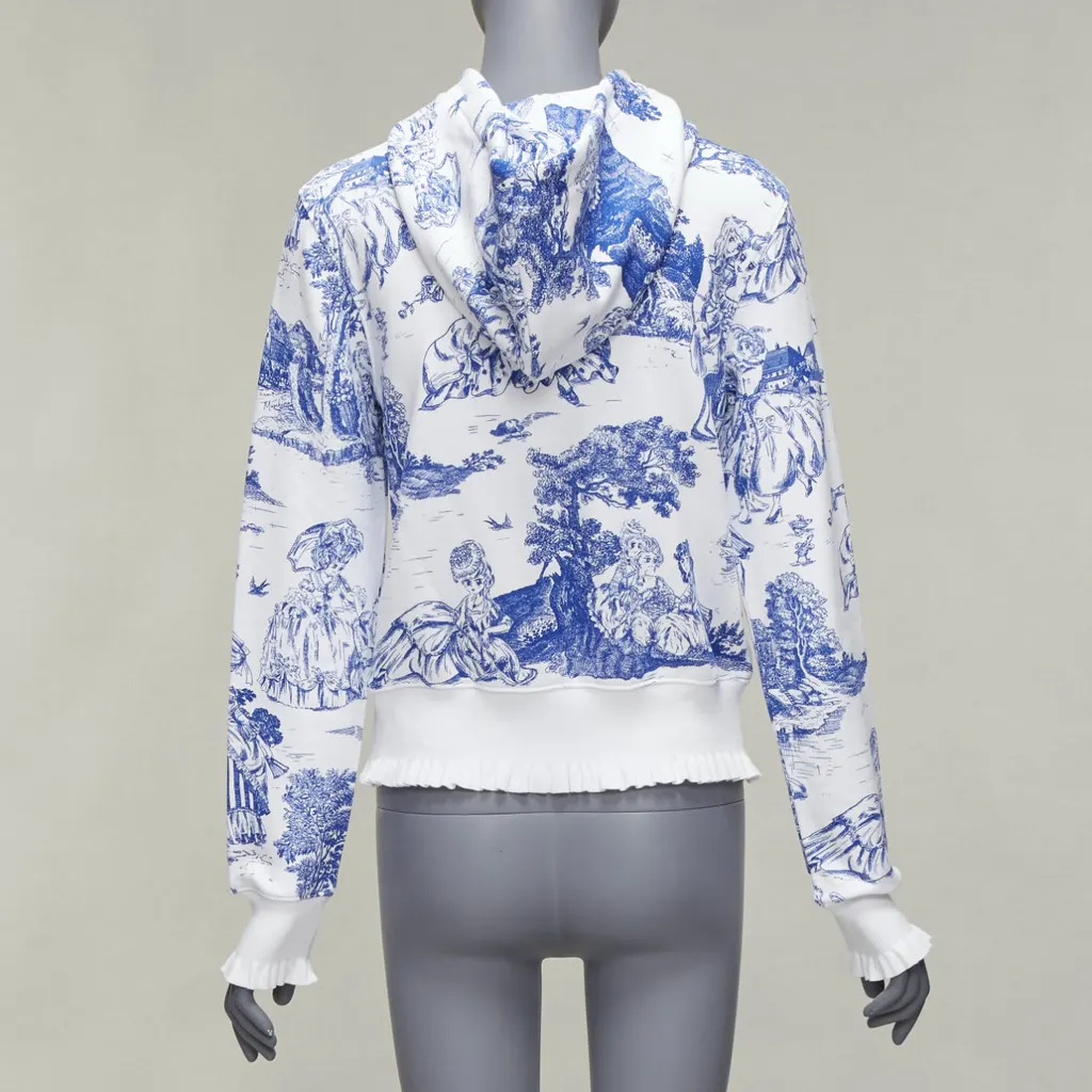 Moschino Toile Frill Hoodie White Cotton Never worn - Box View