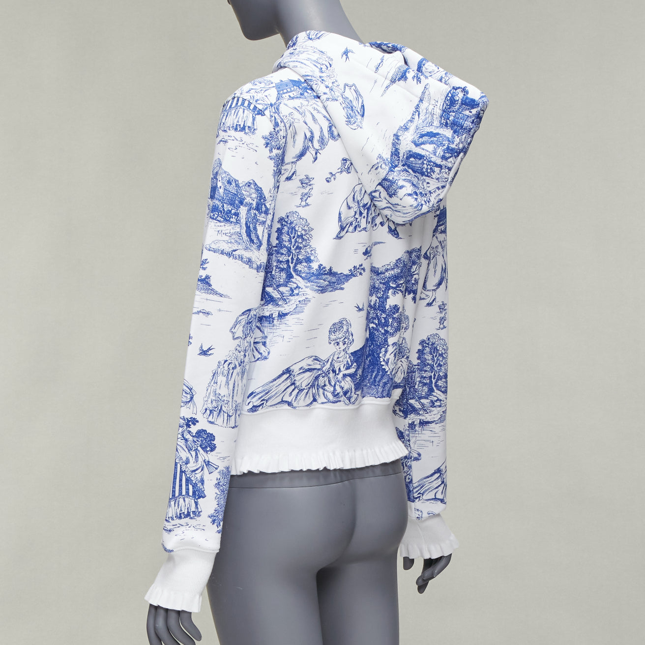 Moschino Toile Frill Hoodie - Detail 1