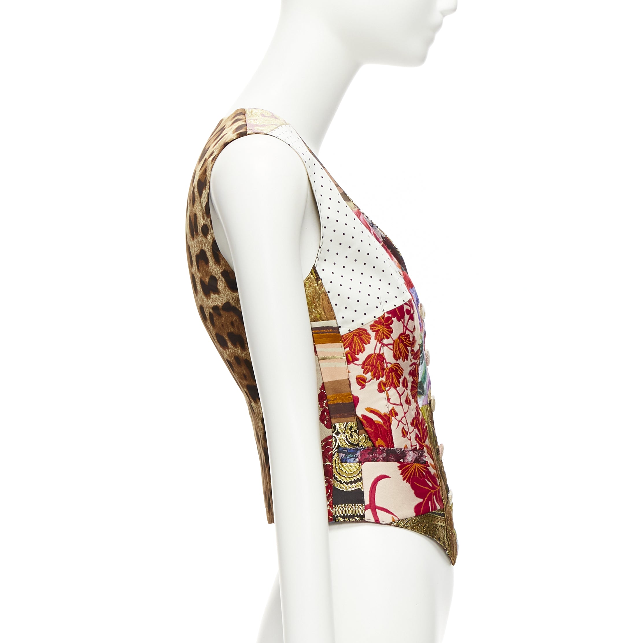 Dolce & Gabbana Floral Brocade Vest - Side view