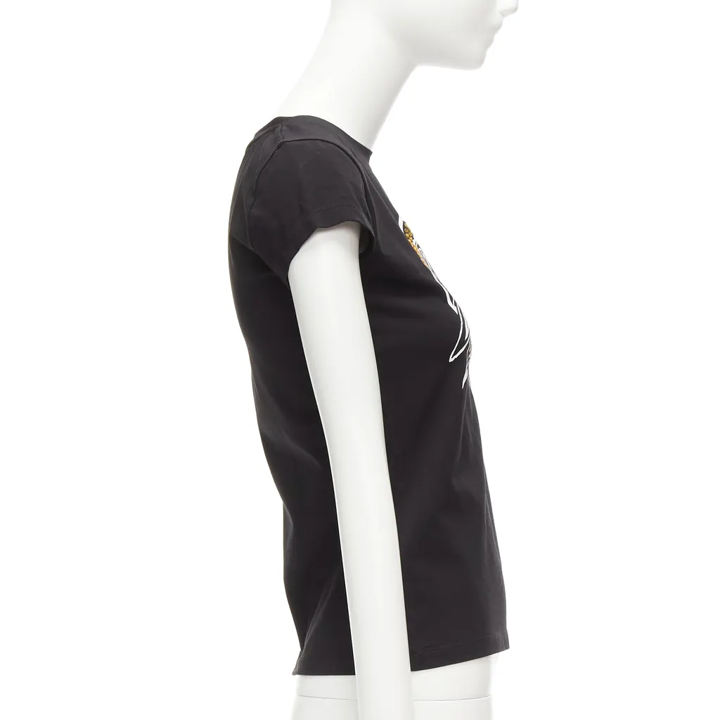 Loewe Crystal Glitter Shirt Black Cotton Never worn - Model View