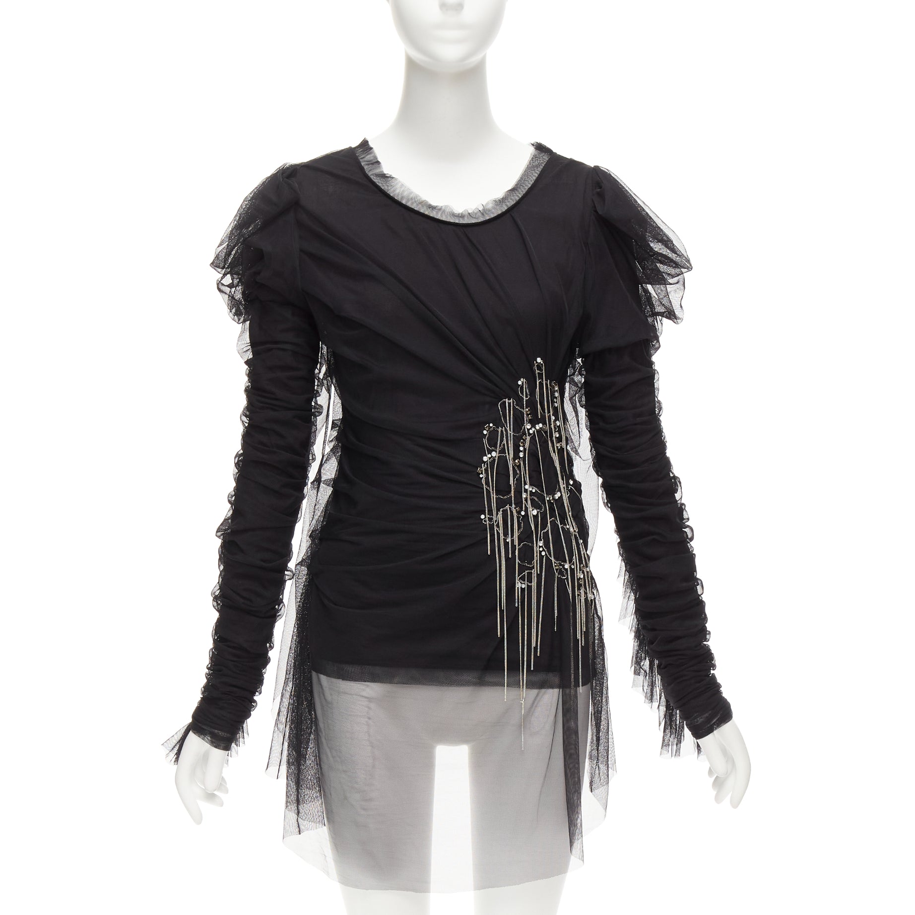 Faith Connexion Mesh Chain Top