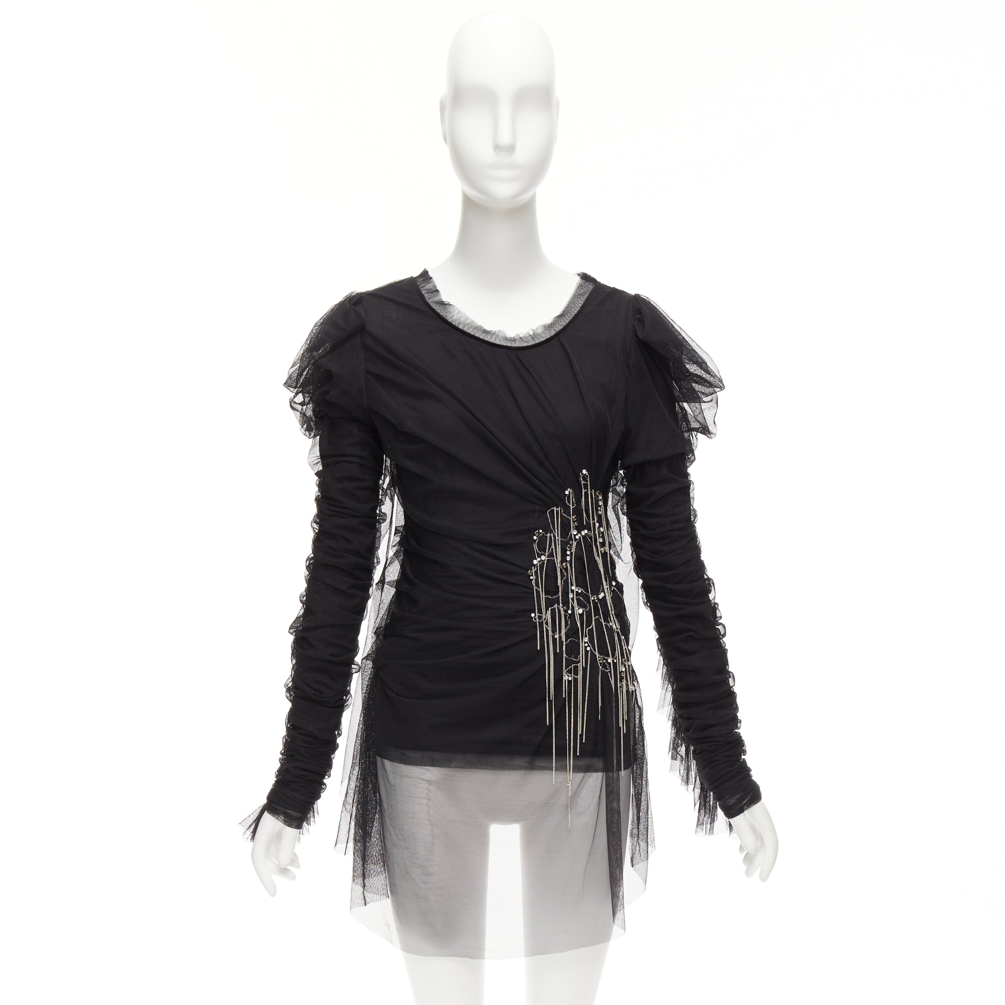 Faith Connexion Mesh Chain Top - Image 11