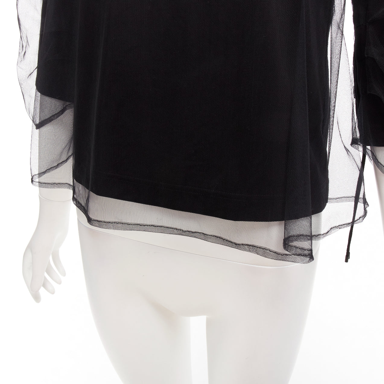 Noir Kei Ninomiya Tulle Ruched Shirt - Detail 2