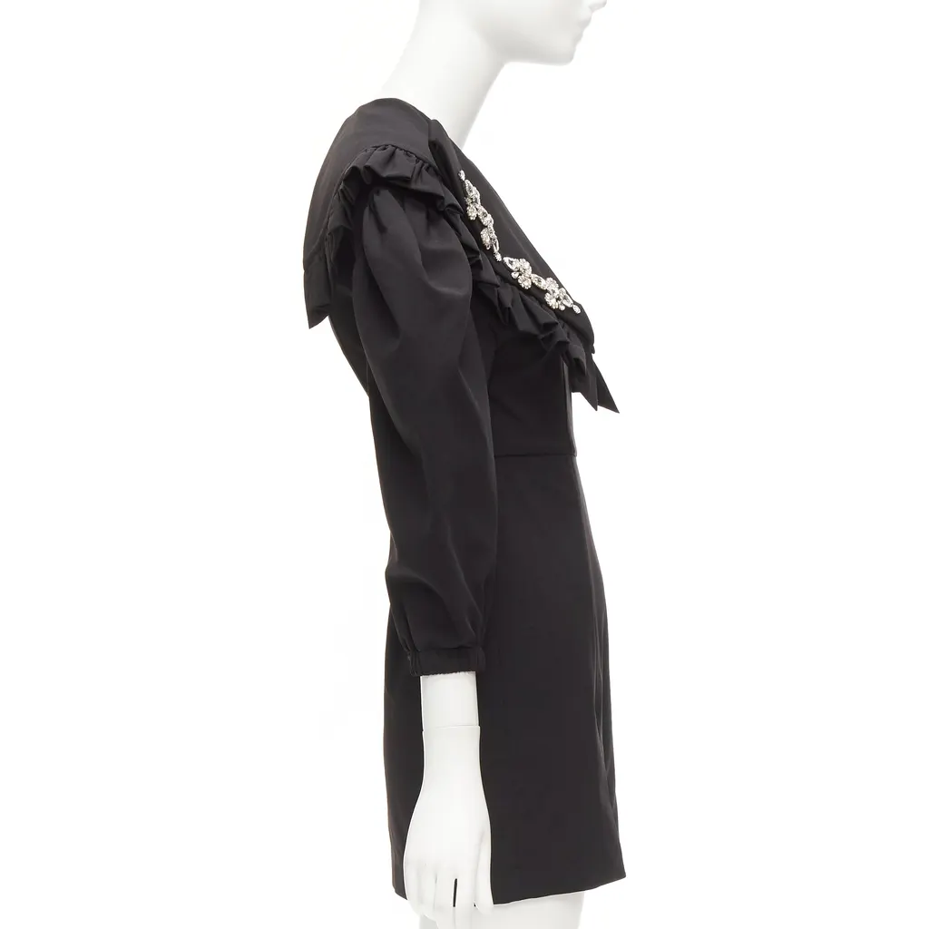 Shushu Tong Crystal Collar Dress Black Polyester Never worn - Model View