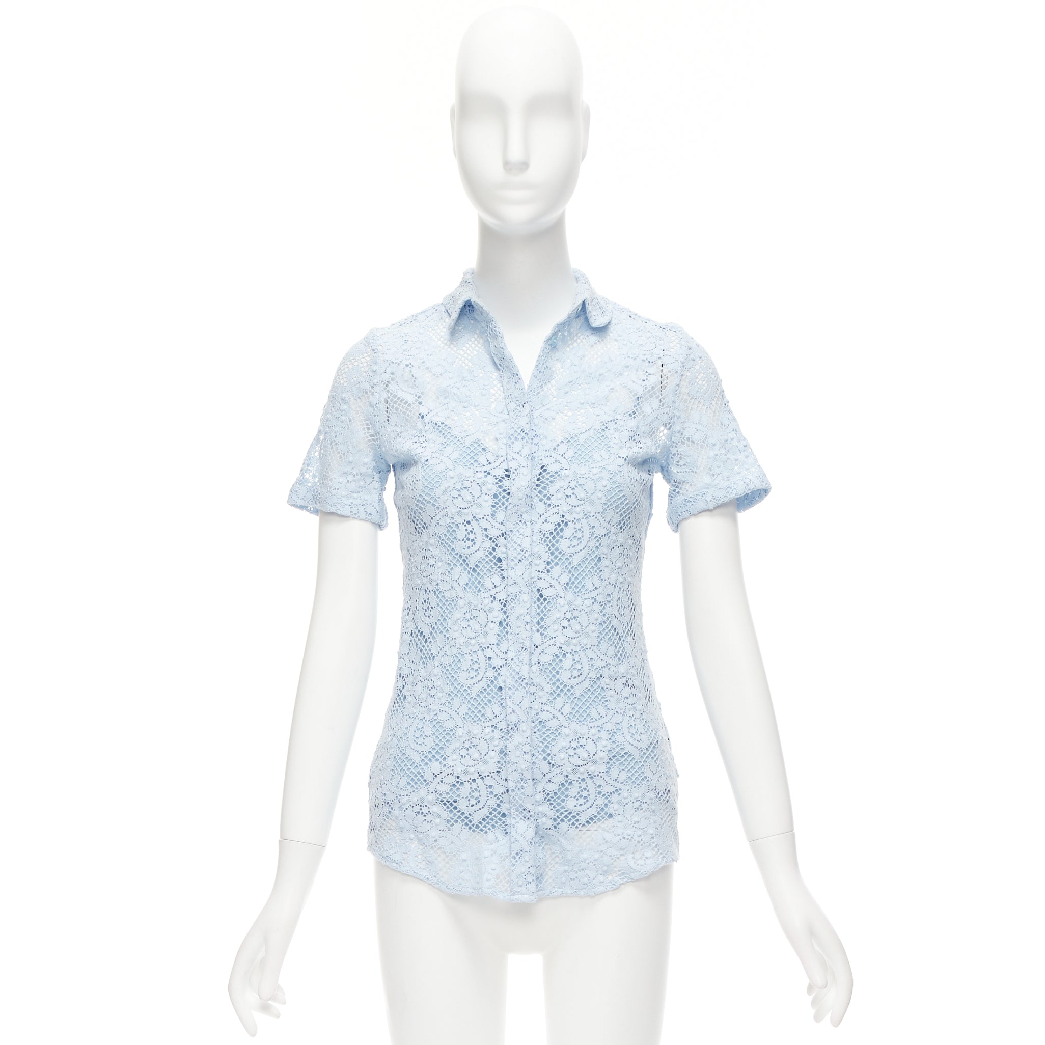Burberry Floral Lace Shirt - Image 11