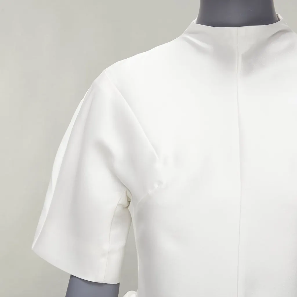 Marques Almeida Darted Cocktail Dress White Polyester Never worn - Back View