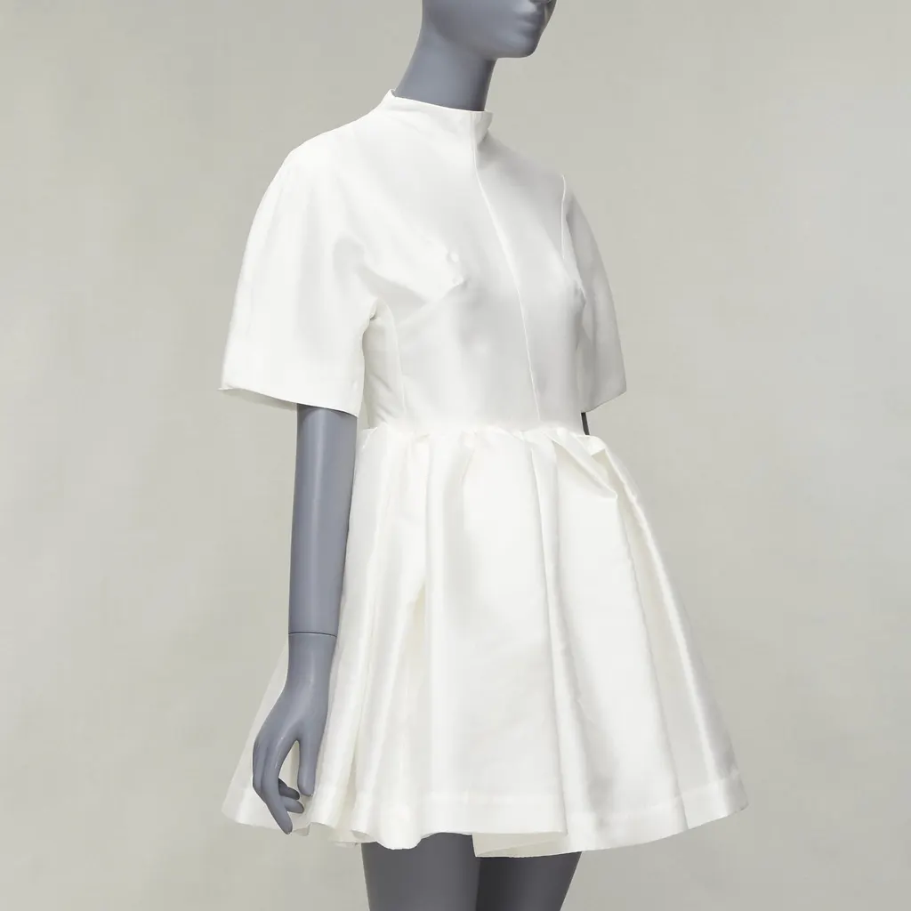 Marques Almeida Darted Cocktail Dress White Polyester Never worn - Inside View