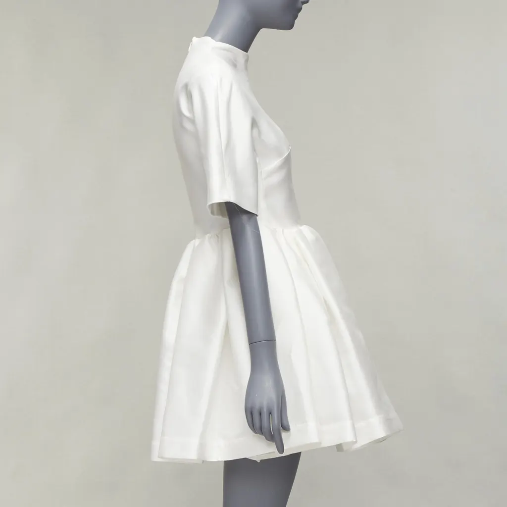 Marques Almeida Darted Cocktail Dress White Polyester Never worn - Model View