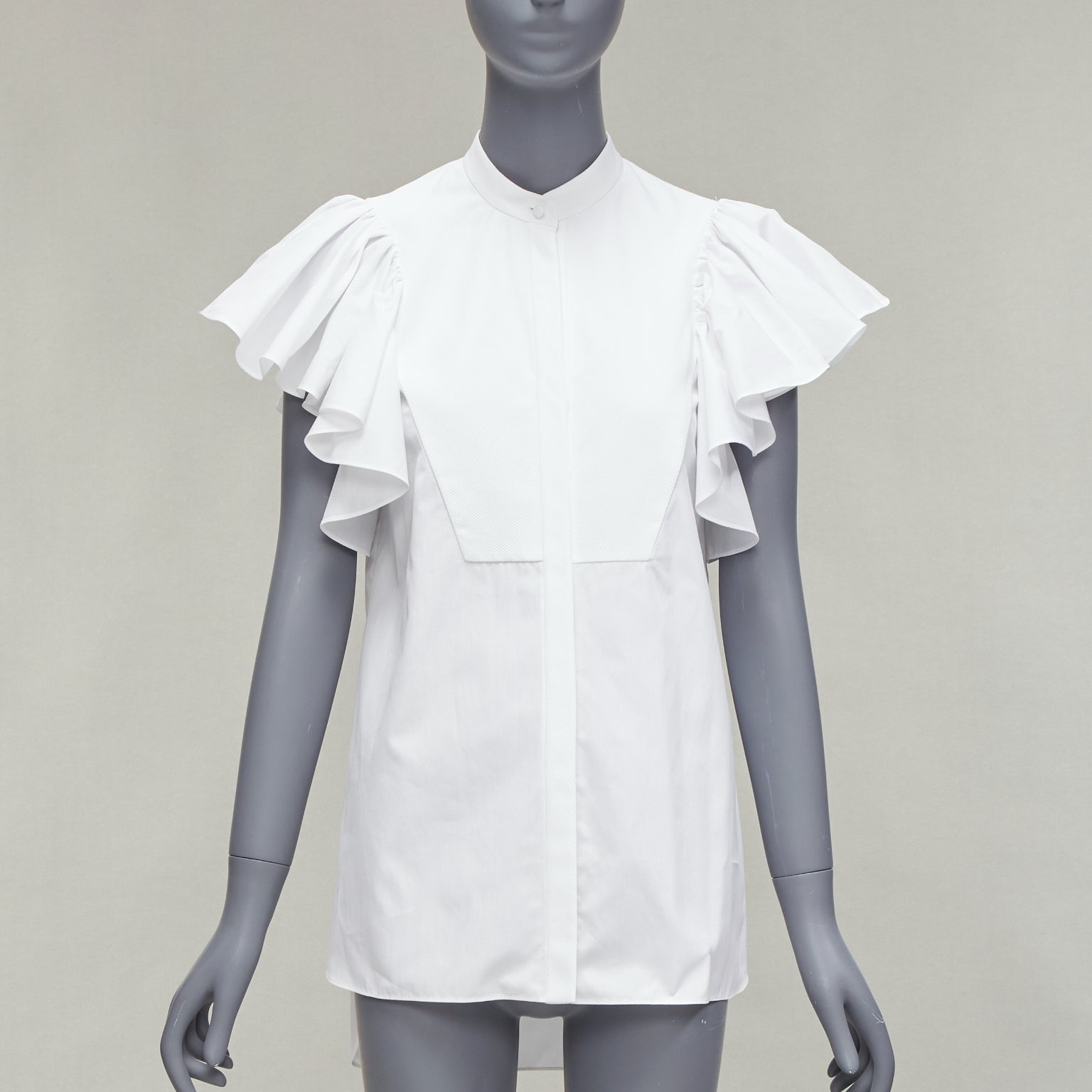 Alexander Mcqueen Frill Mandarin Shirt - Image 6