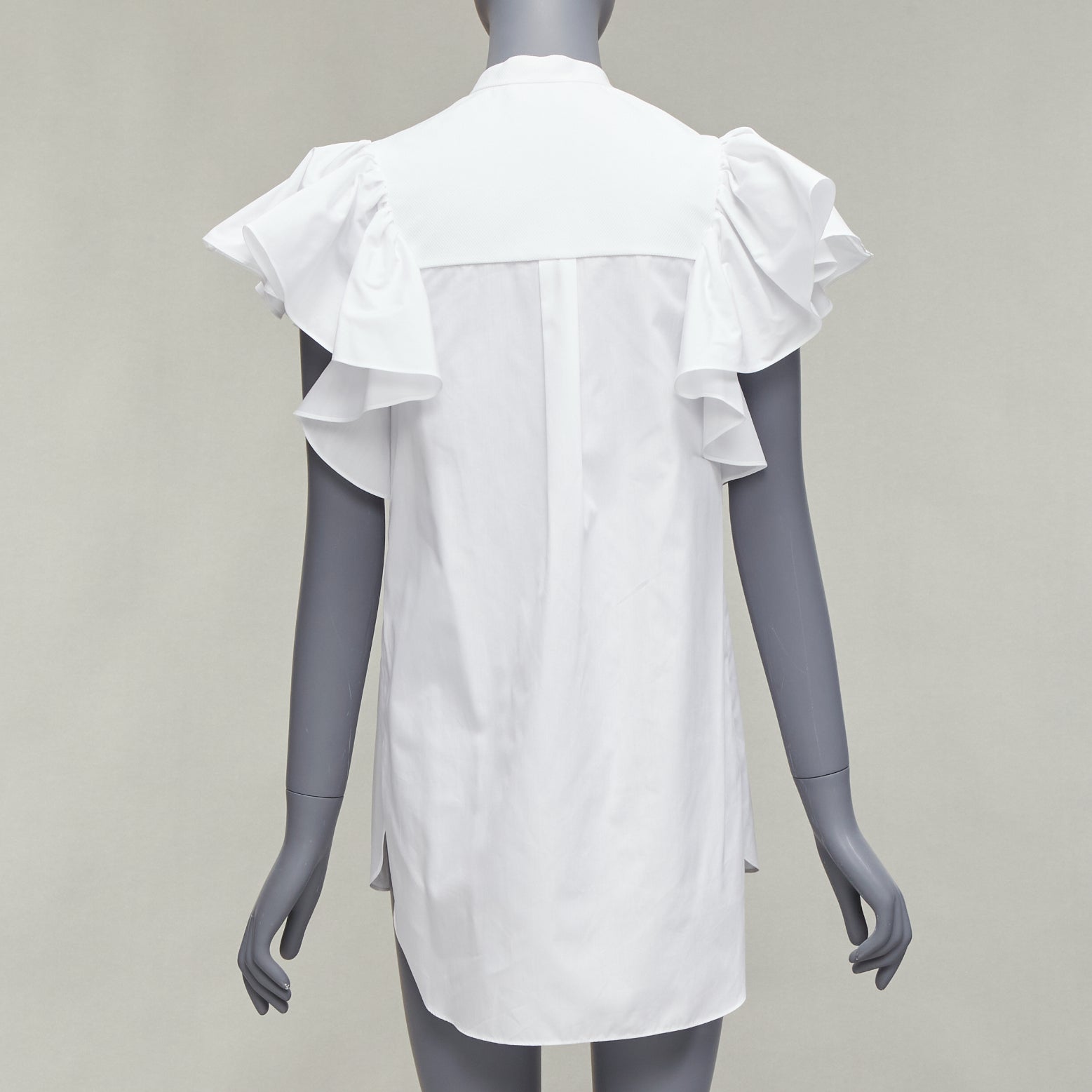 Alexander Mcqueen Frill Mandarin Shirt - Side view