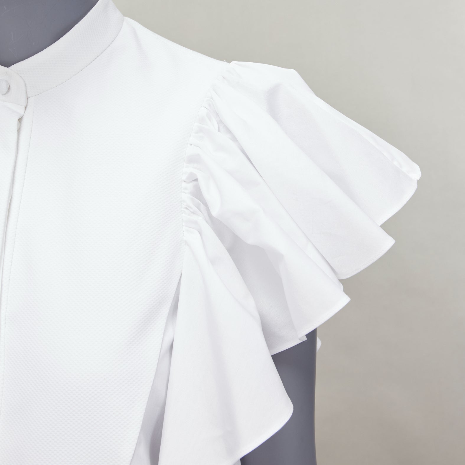 Alexander Mcqueen Frill Mandarin Shirt - Image 10