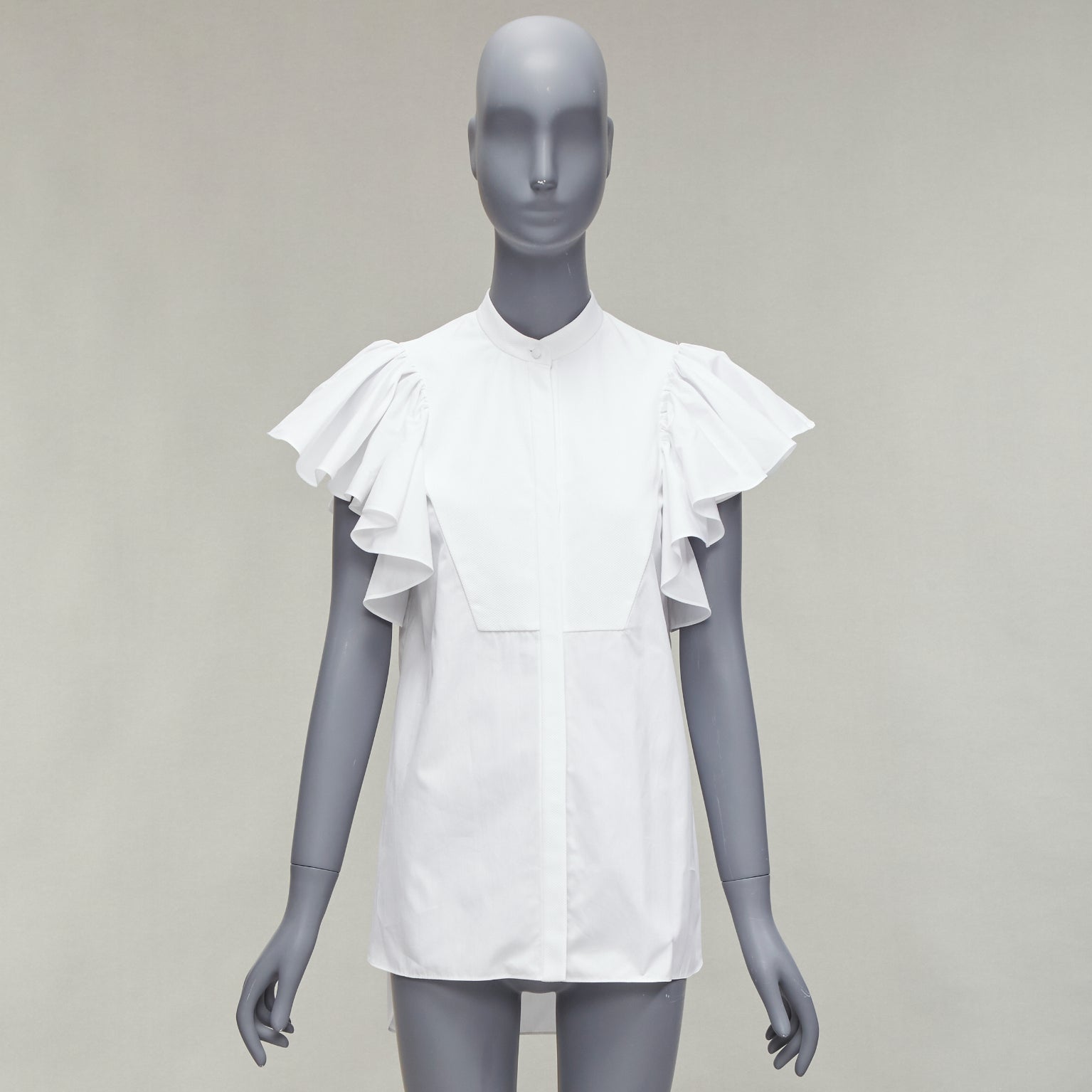 Alexander Mcqueen Frill Mandarin Shirt - Image 12