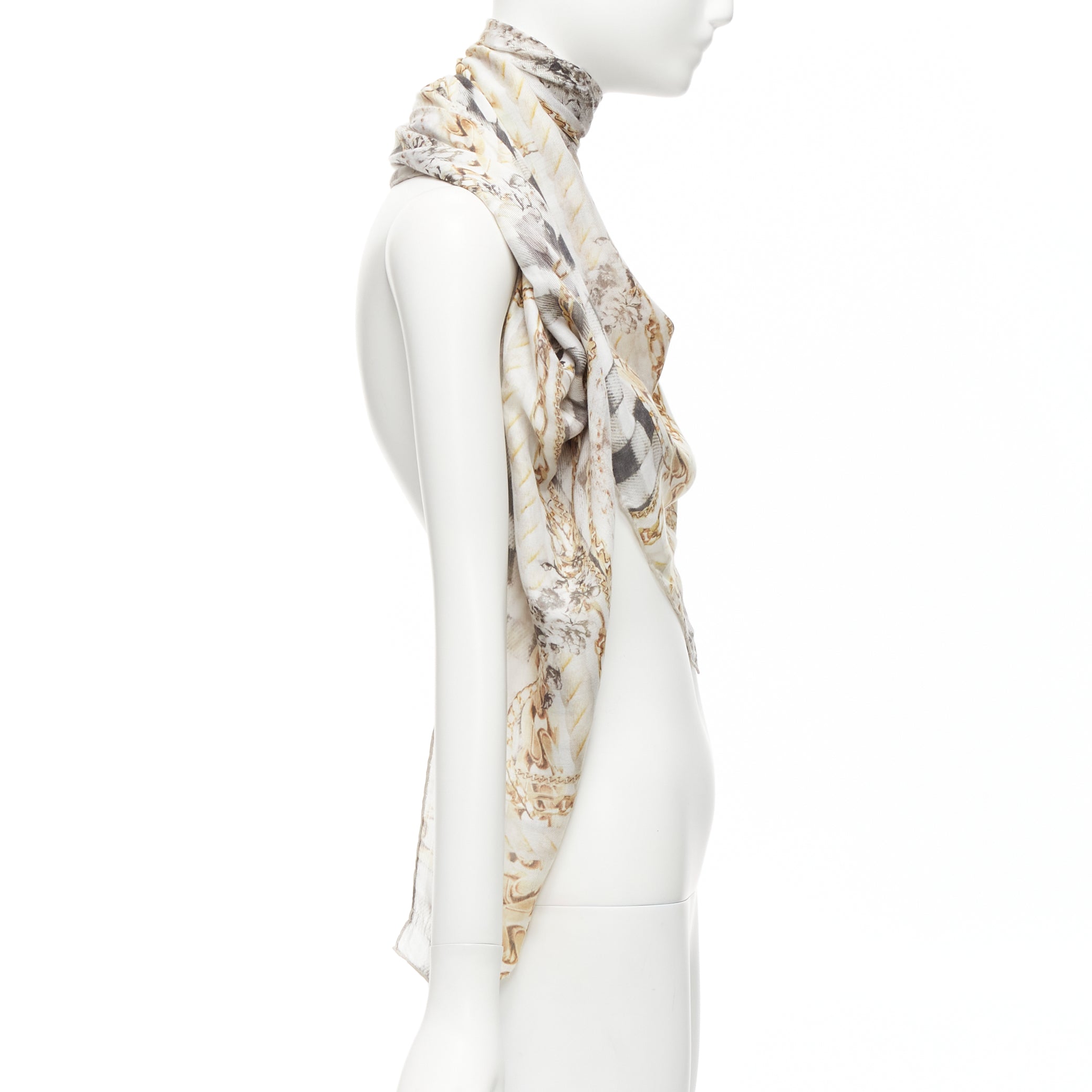 Balmain Chain Print Scarf - 4