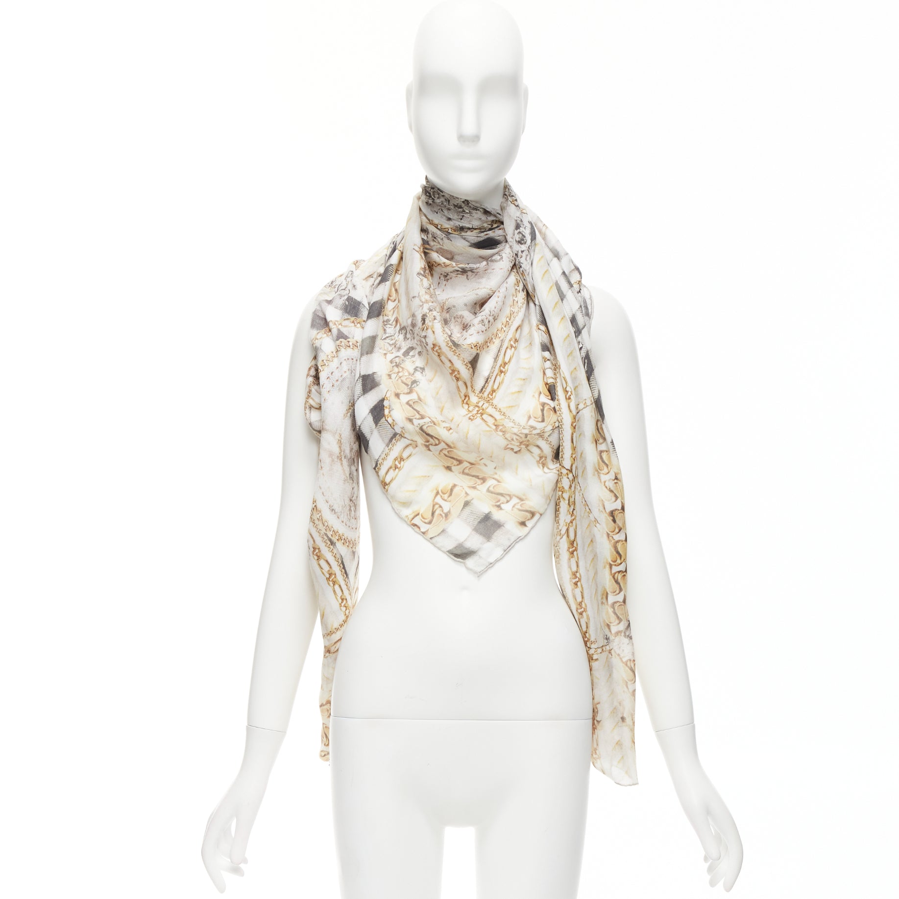 Balmain Chain Print Scarf - Image 11