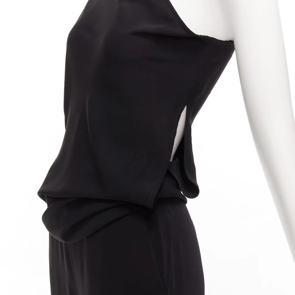 Maison Martin Margiela Black Draped Jumpsuit Black Polyester Never worn - Back View