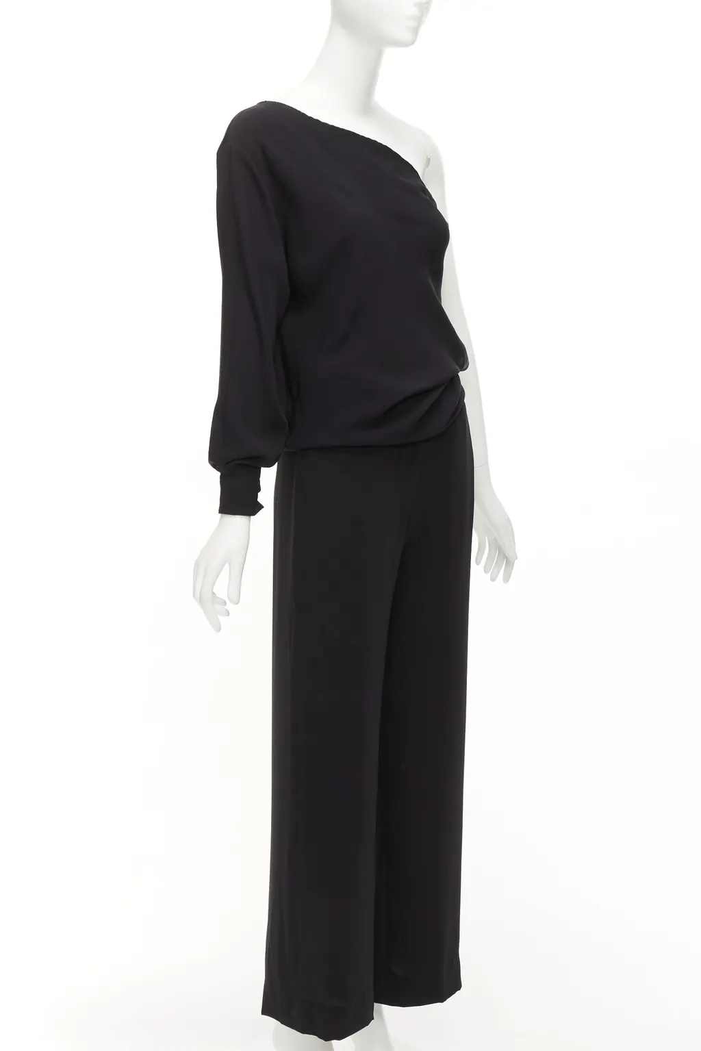 Maison Martin Margiela Black Draped Jumpsuit Black Polyester Never worn - Inside View