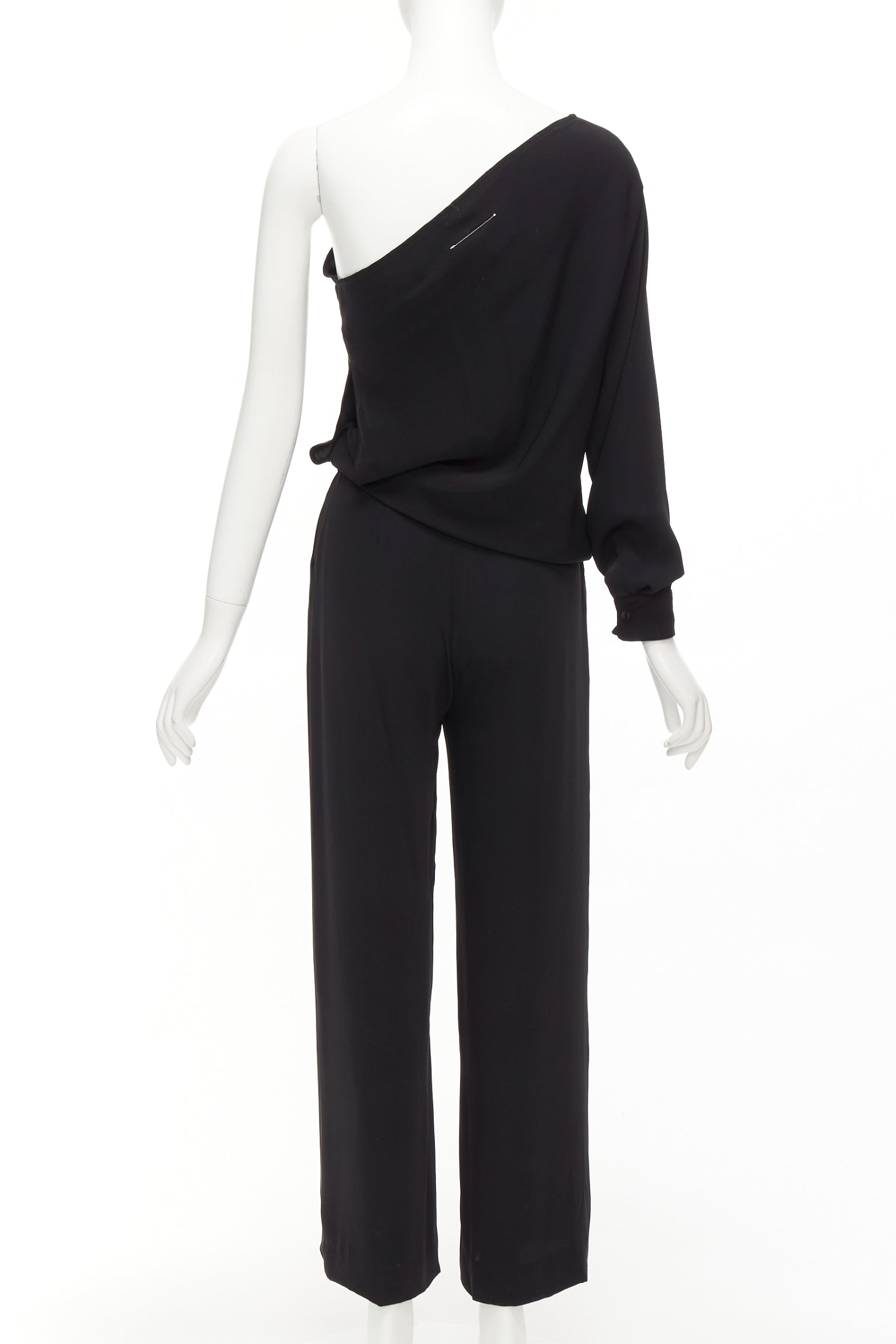 Maison Martin Margiela Black Draped Jumpsuit - Side view