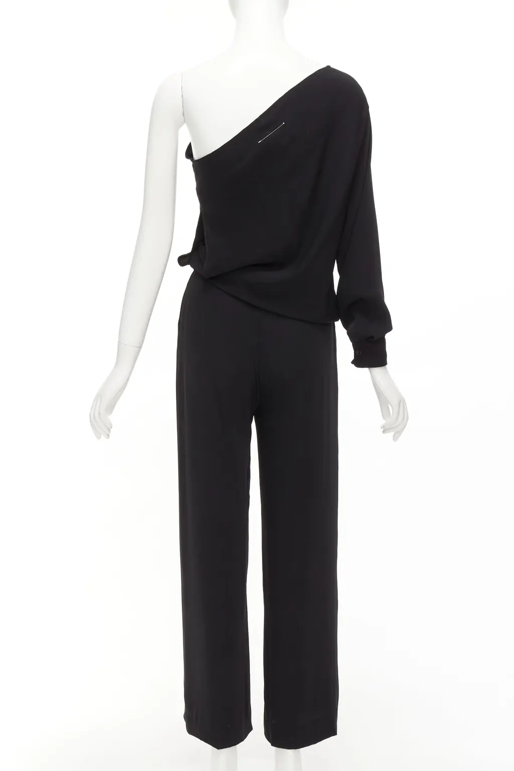 Maison Martin Margiela Black Draped Jumpsuit Black Polyester Never worn - Box View