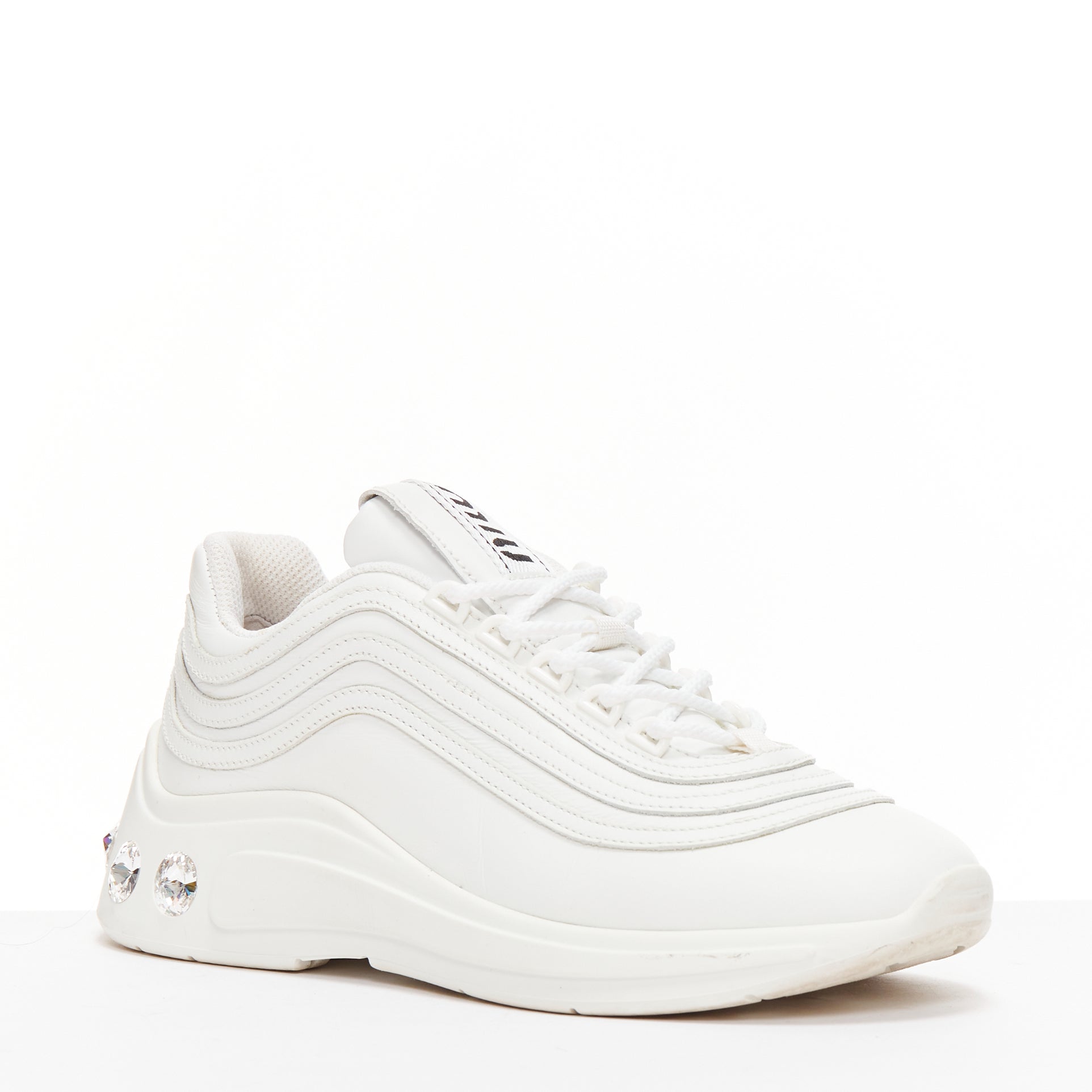 Miu Miu Crystal Heel Sneakers - Image 6