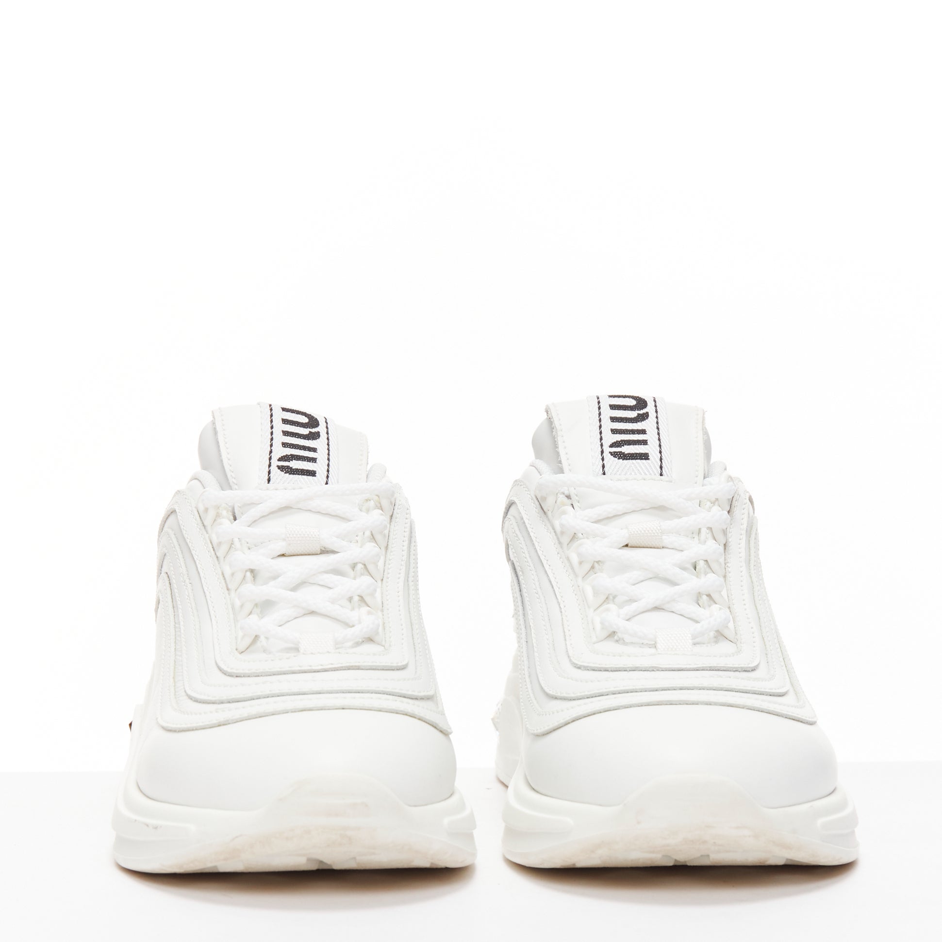 Miu Miu Crystal Heel Sneakers - 4