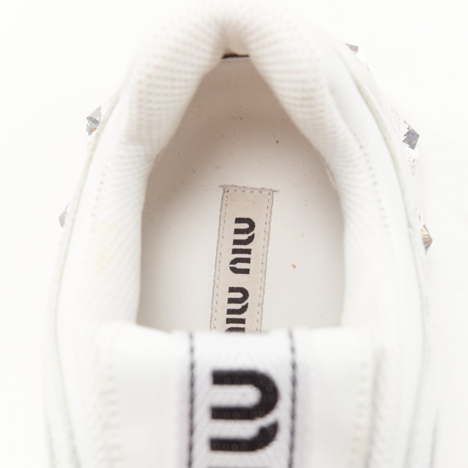 Miu Miu Crystal Heel Sneakers - Image 11