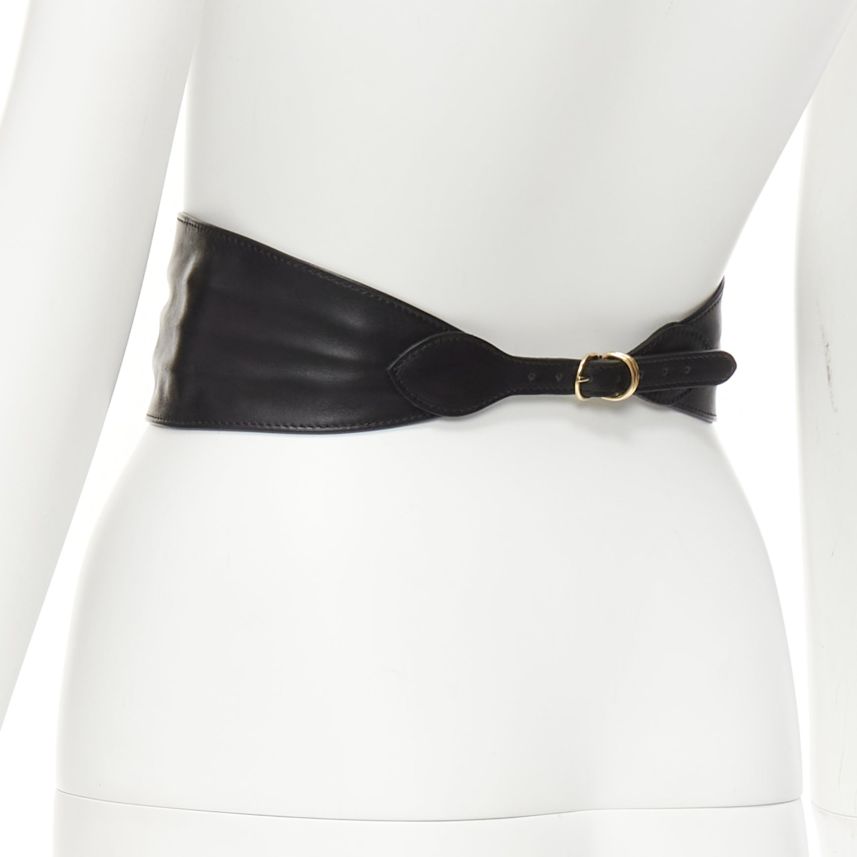 Alessandra Rich Stripe Fabric Skinny Belt - Detail 1