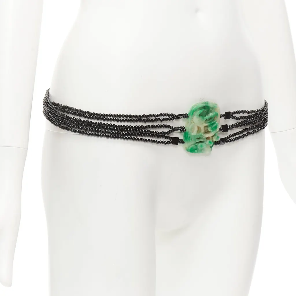 Unsigned Bow Punk Stud Belt Green Very good - Inside View